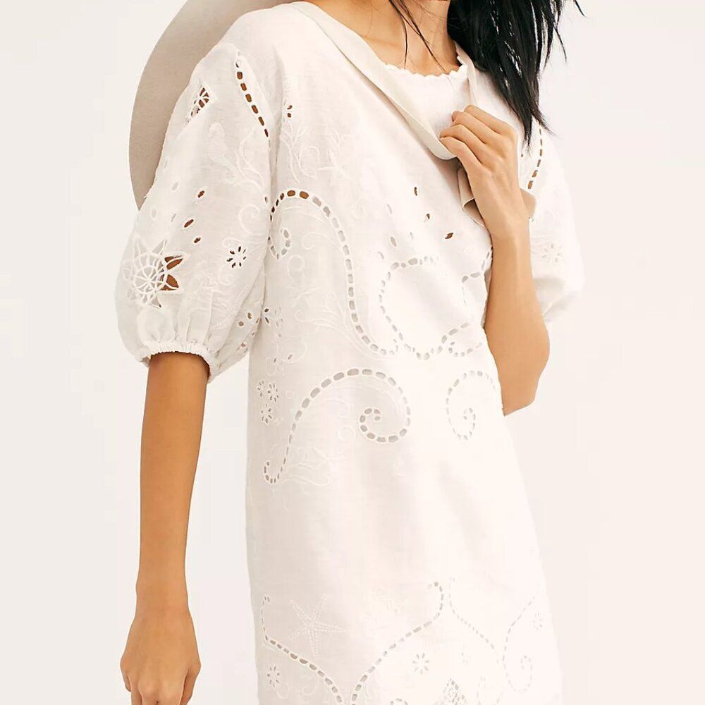 Spell Lala Linen Shift Dress L